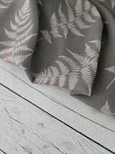 Dusty Olive Botanical Print Crinkle Georgette {by the half yard}