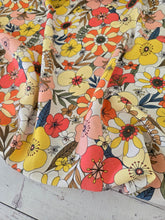 Retro Floral Woven Look Polyester {by the half yard}