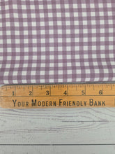Exclusive Design- Plum Gingham Pinstripe Poly {by the half yard}