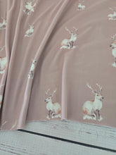 Exclusive Design- Taupe Caribou Print Double Brushed Poly (DBP) Knit {by the half yard}