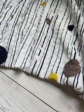 White Stripe & Dot Textured Polyester {by the half yard}