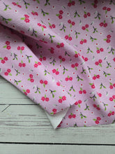 Pink Petite Floral Textured Cotton Spandex Knit {by the half yard}