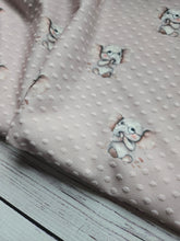 Exclusive Design- Blush Elephants Swiss Dot Knit {by the half yard}