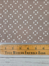Khaki & Cream Geometric Print {by the half yard}