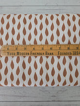 Cream Tan Symmetrical Leaf Print {by the half yard}