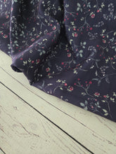 Navy & Fuschia Petite Vining Floral Print {by the half yard}