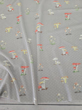 Exclusive Design- Colorful Mushroom Print Swiss Dot Knit {by the half yard}