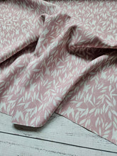 Exclusive Design- Peach Whip Petite Leaf Print Polyester Slub {by the half yard}
