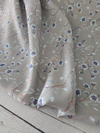 Desert Sage Stems Opaque Swiss Dot 100% Polyester {by the half yard}