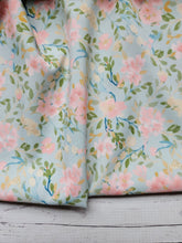 Exclusive Design- Muted Aqua Floral {by the half yard}