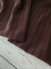 Dark Brown Embroidered Stripe Solid {by the half yard}