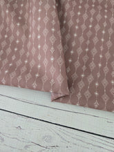 Brown Fleur-de-lis Stripe Print {by the half yard}