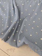 Dusty Blue Dots & Petite Floral {by the half yard}