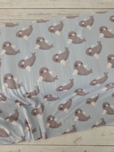 Sweet Seal Print Double Brushed Poly (DBP) Knit {by the half yard}