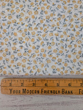 Soft Yellow Petite Floral Crinkle Georgette {by the half yard}