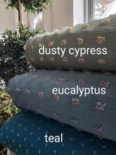 Dusty Cypress Large Opaque Swiss Dot 100% Polyester {by the half yard}