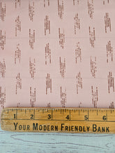 Peachy Pink & Rust Lines Poly Slub {by the half yard}