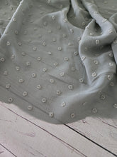Sage Waffle Swiss Dot Chiffon {by the half yard}
