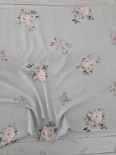 Exclusive Design- Antique Green Romantic Floral Opaque Petite Swiss Dot 100% Polyester {by the half yard}