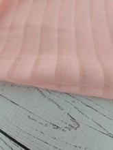 Peach Stripe Chiffon Georgette {by the half yard}