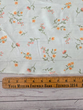 Light Green Floral Rayon Linen Blend {by the half yard}