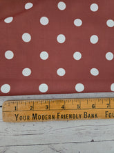Rust Polka Dots Poly Slub {by the half yard}