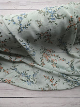 Seafoam Viny Floral Chiffon {by the half yard}