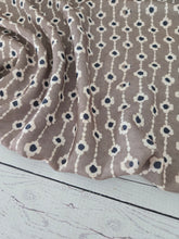 Distressed Olive Floral Stripes Linen Look Poly {by the half yard}