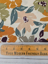 Retro Fall Floral Print Misc. Poly {by the half yard}