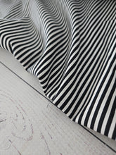 Black & White Stripes Cotton Poplin {by the half yard}