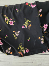 Black & Bright Floral Print Misc. Poly {by the half yard}