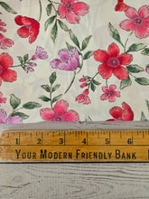 Bright Floral Silky Polyester {by the half yard}