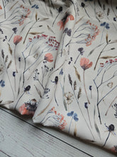 Tan Wildflower Print {by the half yard}
