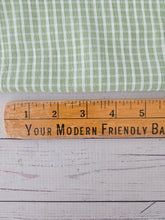Green & White Petite Plaid Mixed Polyester Woven {by the half yard}