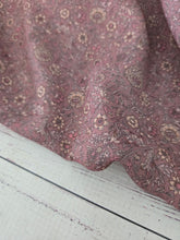 Elegant Rose Brown Floral Linen Look Poly {by the half yard}