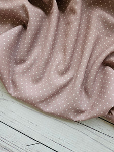 Exclusive Design- Warm Taupe Pin Dots {by the half yard}