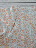 Spring Watercolor Floral Swiss Dot Cotton {by the half yard}