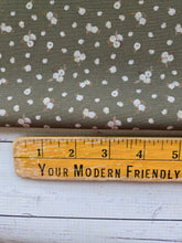 Exclusive Design- Olive & Cream Petite Floral Print {by the half yard}