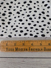 White & Black Spots Silky Polyester {by the half yard}
