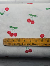 Exclusive Design- Watercolor Cherry Print Textured Knit {by the half yard}