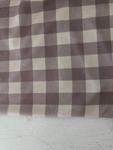 Exclusive Design- Brown & Tan Gingham Double Brushed Poly (DBP) Knit {by the half yard}