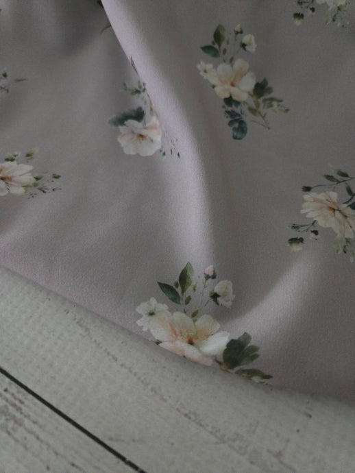 Exclusive Design- Greige Floral Print {by the half yard}
