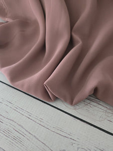 Solid Dusty Rosy Mauve Triple Georgette {by the half yard}