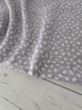 Gray & White Geometric Print Poly Slub {by the half yard}