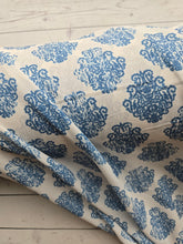 Distressed Blue Block Print {by the half yard}