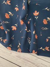Navy & Rust Floral {by the half yard}