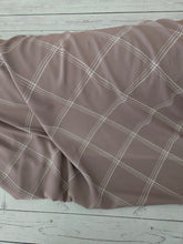 Tan & White Diagonal Plaid {by the half yard}