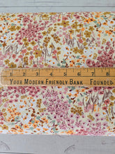Light Yellow Ditsy Floral Silky Polyester {by the half yard}