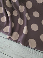 Dark Brown & Tan Polka Dot Print {by the half yard}