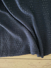 Navy Tonal Stripe Opaque Swiss Dot 100% Polyester {by the half yard}